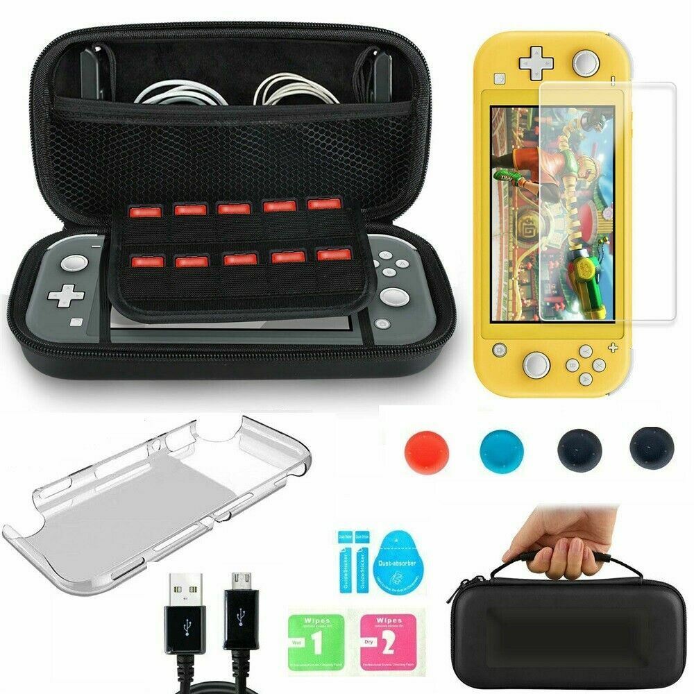 Carrying Case Bag+Shell Cover+Tempered Glass Protector For Nintendo Switch Lite
