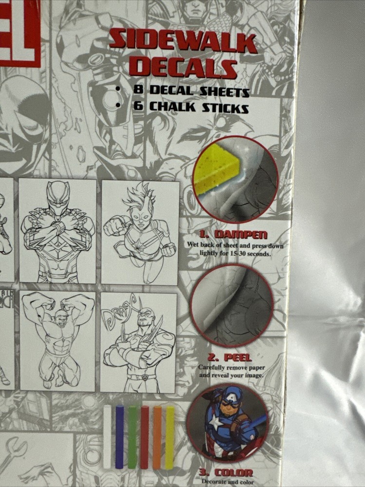 Marvel Sidewalk Decals With Chalk