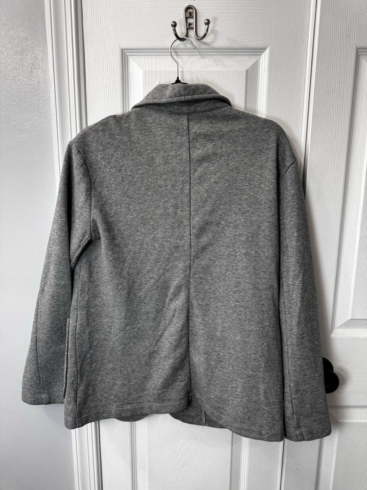 Universal Thread Gray Long Sleeve Jersey Button Pockets Blazer Size Small