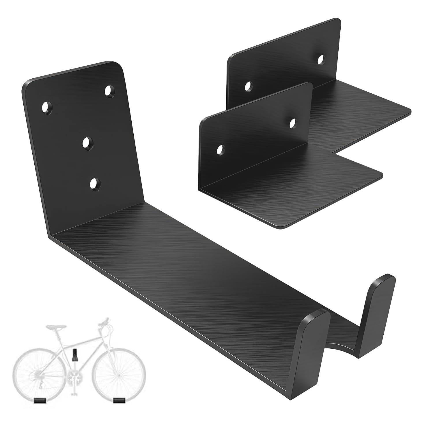 Bike Pedal Hanger Wall Mount,Heavy Duty Horizontal Bike Rack for Garage Wall