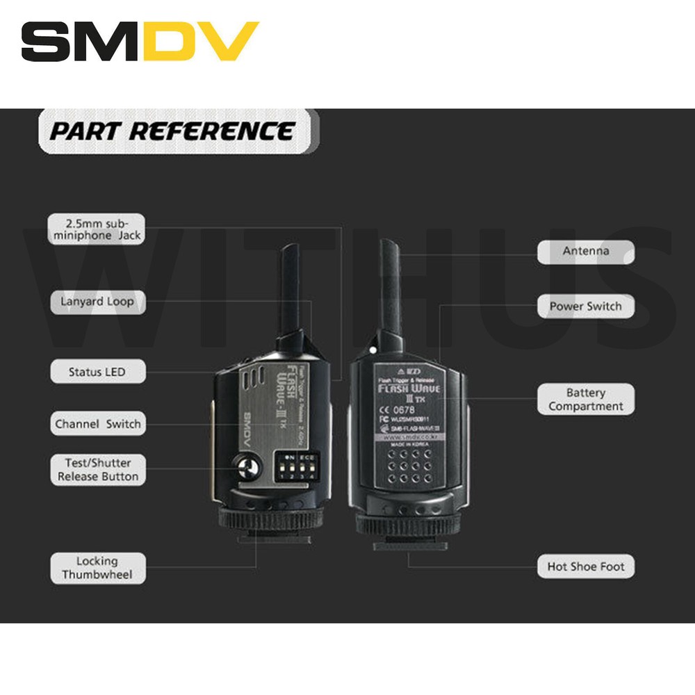 SMDV FlashWave III Wireless Remote Flash Trigger & Shutter Release kit Set Fedex