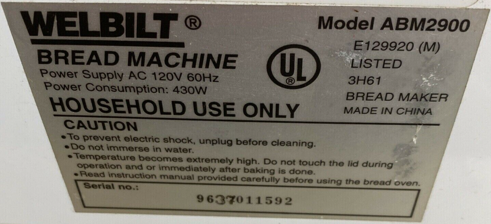 Temperature Sensor Assembly for Welbilt Bread Machine Model ABM2900 only