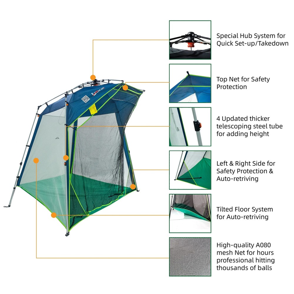 Quick Up Golf Net Bundle, Backyard Practice Net, 10' x 7', NEW