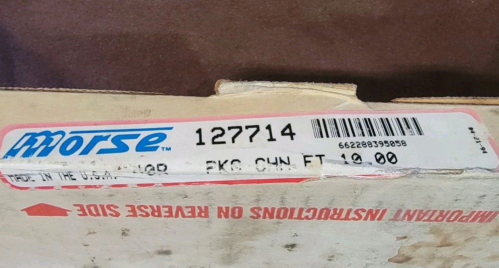 Morse 127714 Riveted Roller Chain 40R 10 Ft