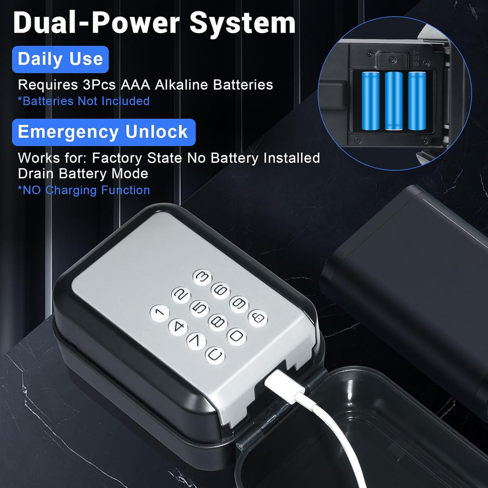 Smart Key Lock Box with Code – Bluetooth & PIN Unlock, APP Controlled Digital Lo