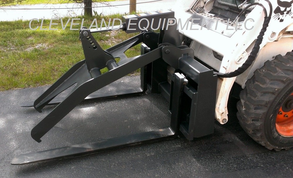 NEW ADJUSTABLE FORK GRAPPLE ATTACHMENT Skid Steer Loader Compact Tractor Pallet