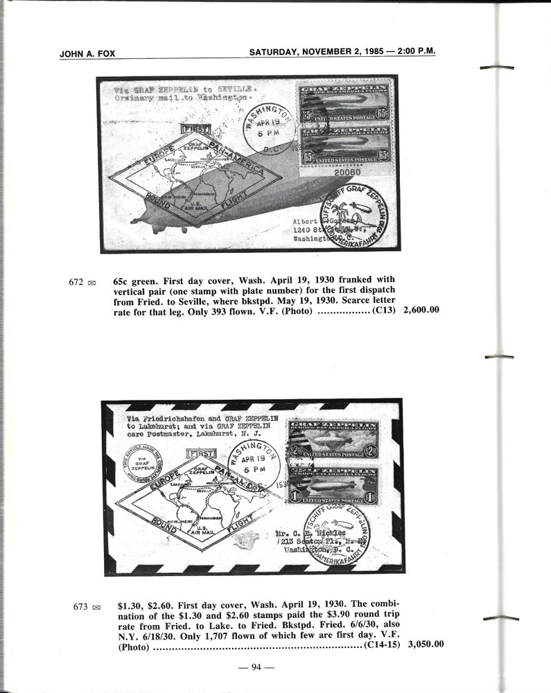 The Phillip Silver Collection Specialized US Airmail Collection.