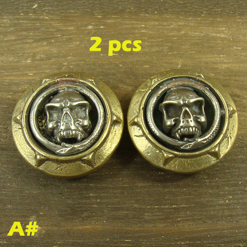 Solid Brass conchos Leathercraft rivet stud Punk screw back Concho