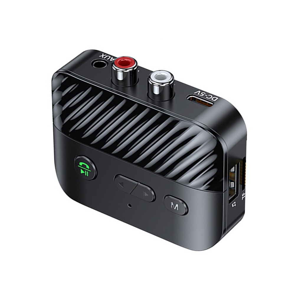 1 PC Bluetooth 5.3 Receiver Wireless 3.5mm AUX to 2 RCA USB Audio Adapter
