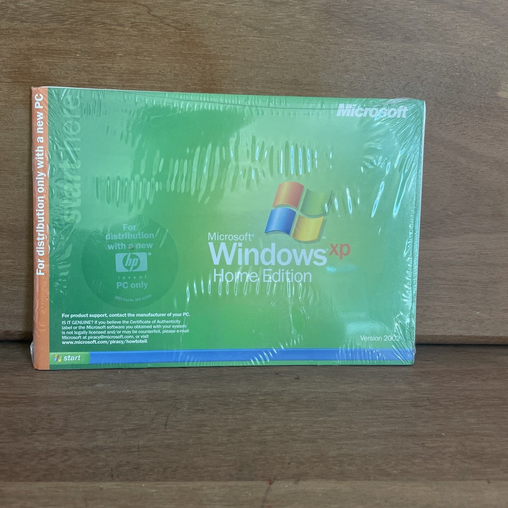 Microsoft Windows XP Home Edition SEALED Version 2002 - NO PRODUCT KEY!!!!