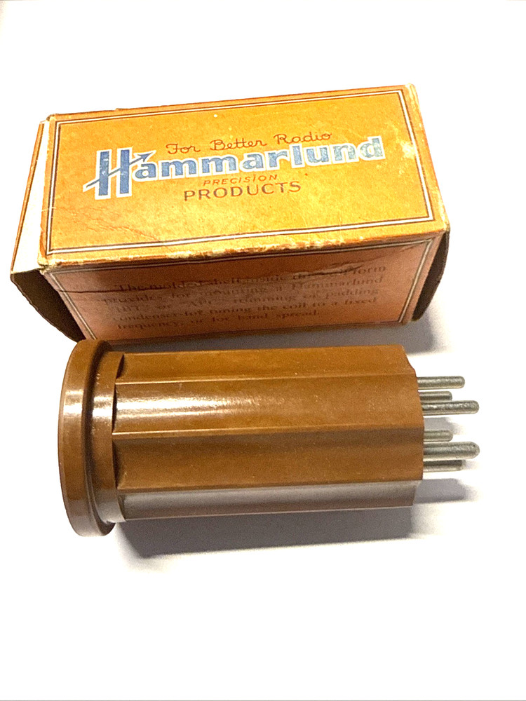 5 pin  plug-in coil form by Hammarlund NOS