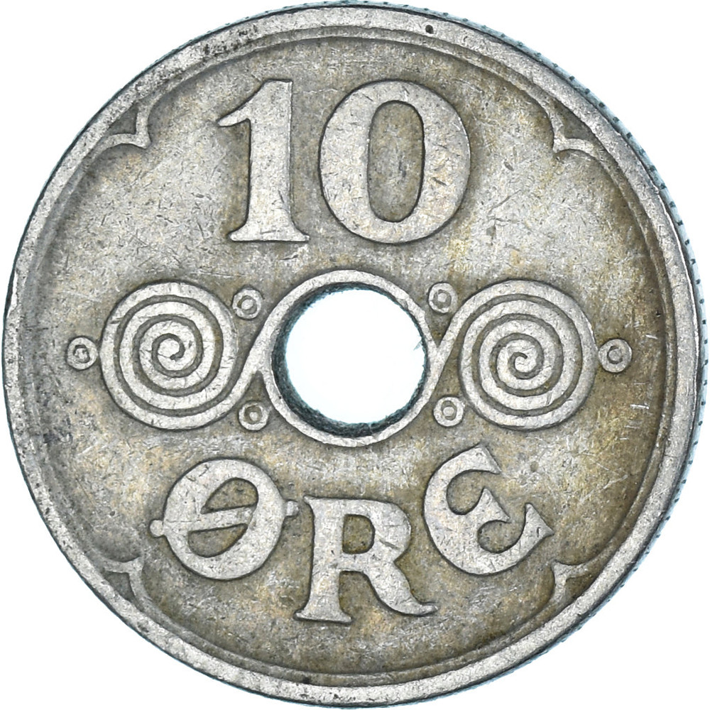 Danish Coin 10 Øre | Christian X | Denmark | 1924 - 1947