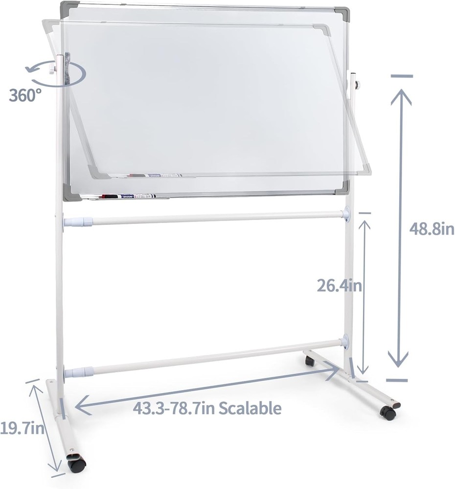 Whiteboard Easel Stand Only,Whiteboard Mounting Brackets, Adjustable Whiteboard