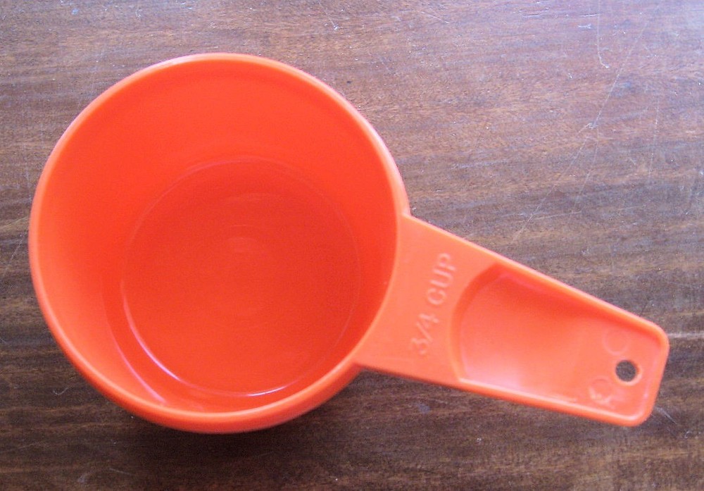 Tupperware 3/4 cup Replacement Measuring Cup - Orange - 762-5 Vintage