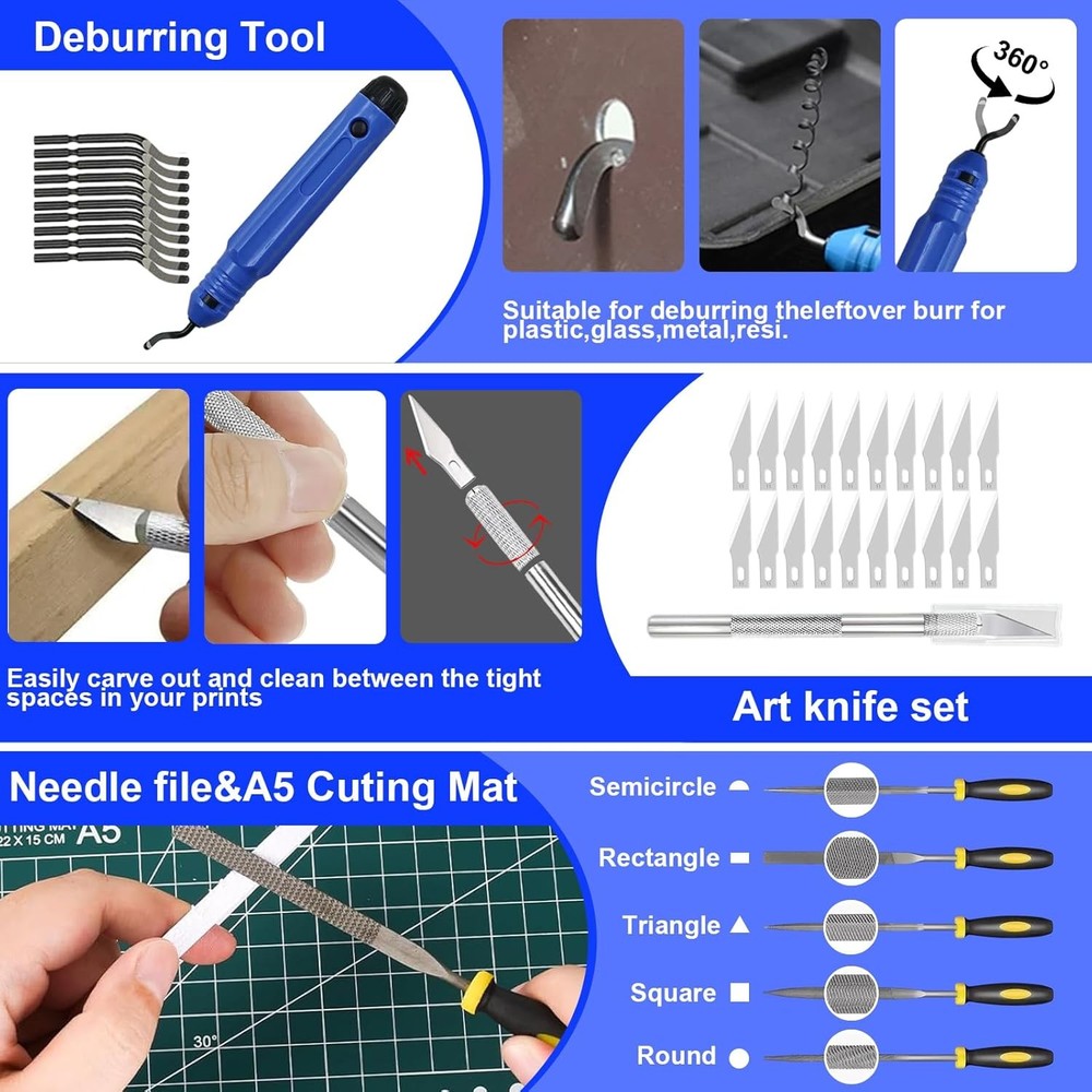 135PCS 3D Printer Tools & Accessories Kit,3D Printing Tool Set W/ Tool Box,3D