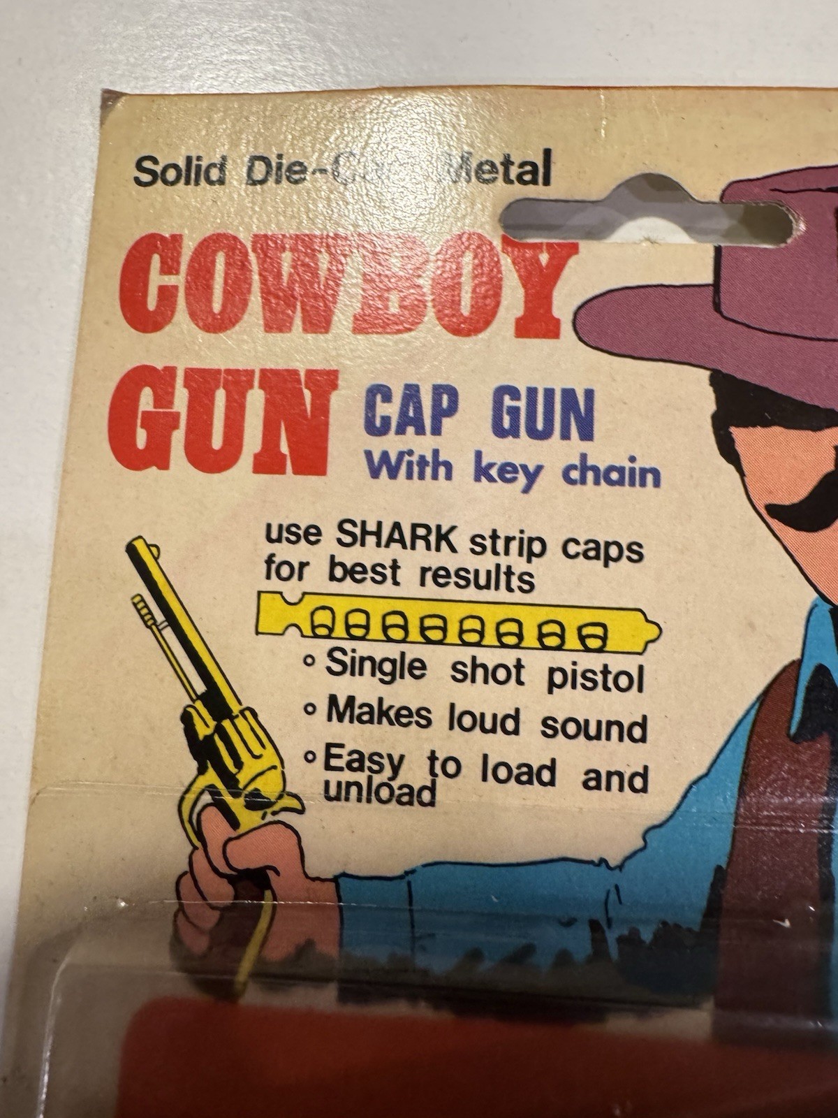 Vintage Die Cast Cowboy Cap Toy Hong Kong MOC Carded No.5003 Toy
