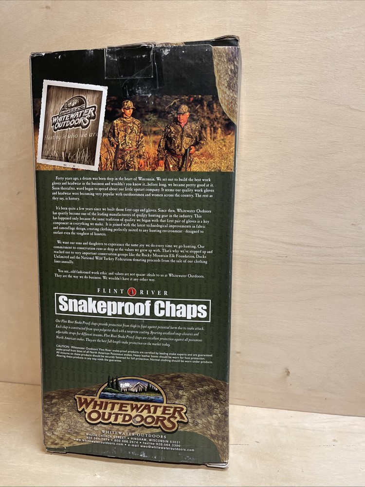 Flint River Snakeproof Chaps - Mossy Oak - Size Regular