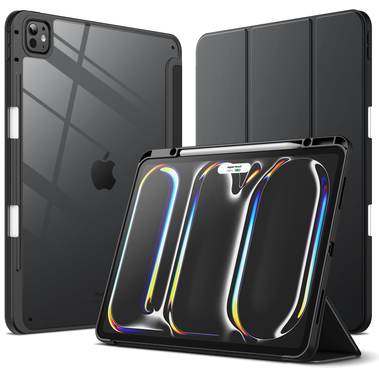 JETech Case for iPad Pro 13-Inch M4 (2024) with Pencil Holder, Auto Wake/Sleep