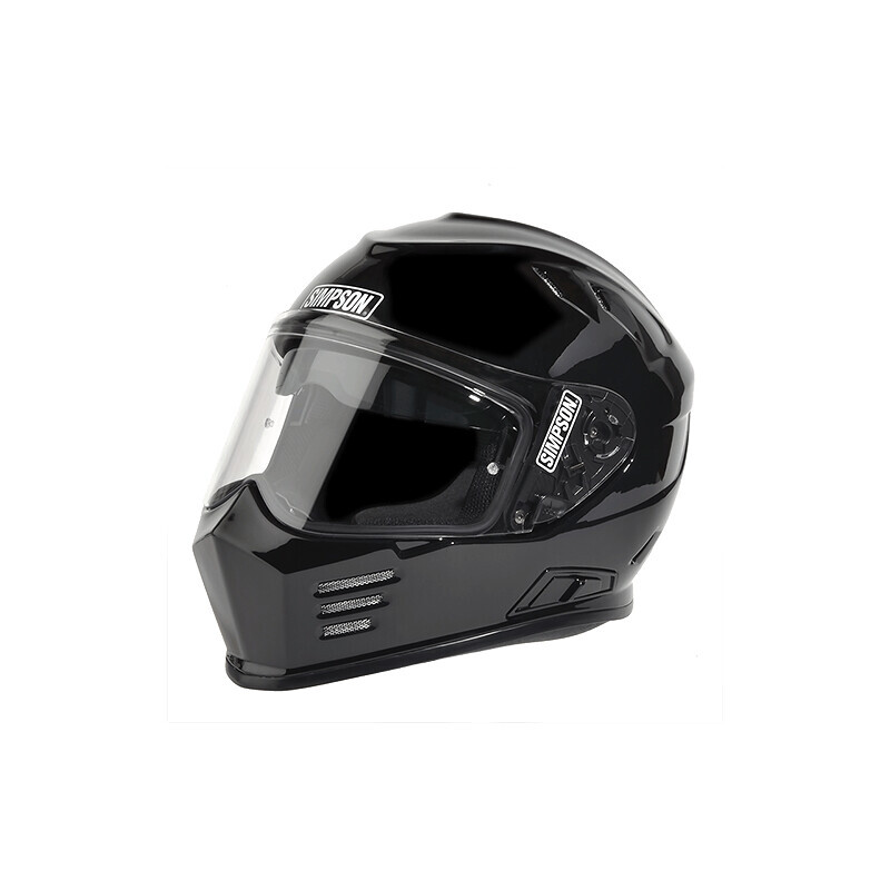 Simpson Helmet GBDL2; Ghost Bandit Large Full Face Gloss Black DOT/ECE