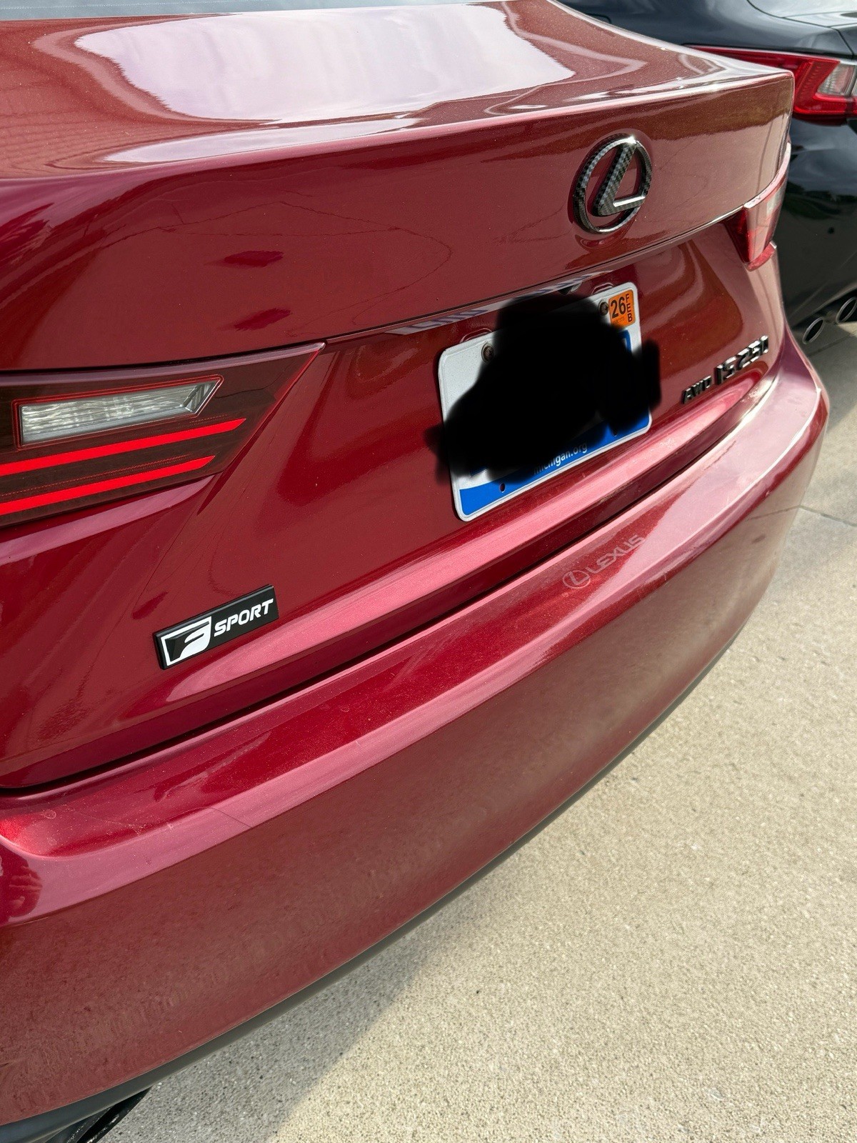 Gloss Black Emblem Badge Logo Fits 2014-19 Lexus IS250 IS350 IS300 IS200T GS350