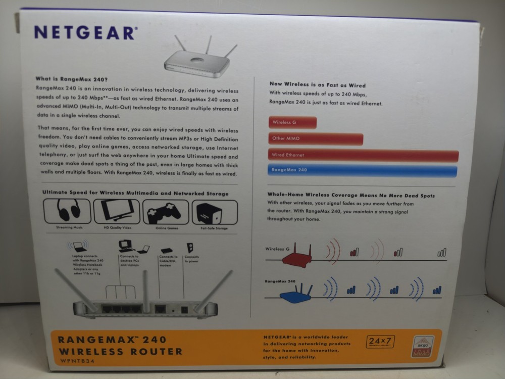 Netgear WPNT834NA RangeMax 240 Wireless Router