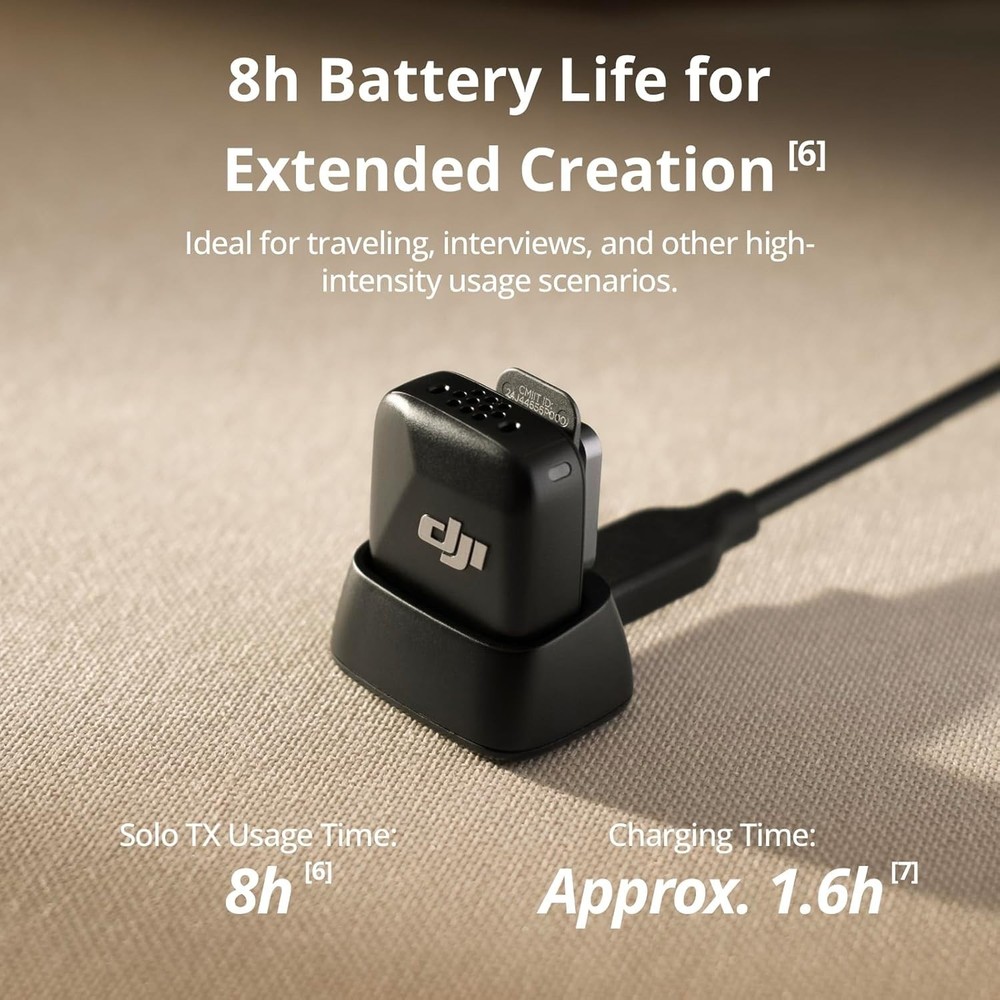 DJI Mic Mini Transmitter, Ultralight, Wireless Lavalier Microphone [Black]