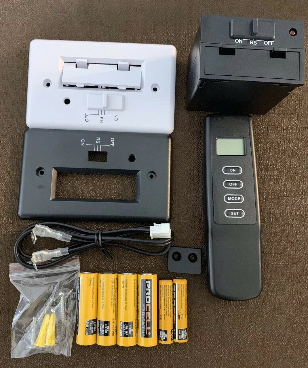 Fireplace Thermostatic Remote Control Kit, Skytech Compatible, W/Batteries, New