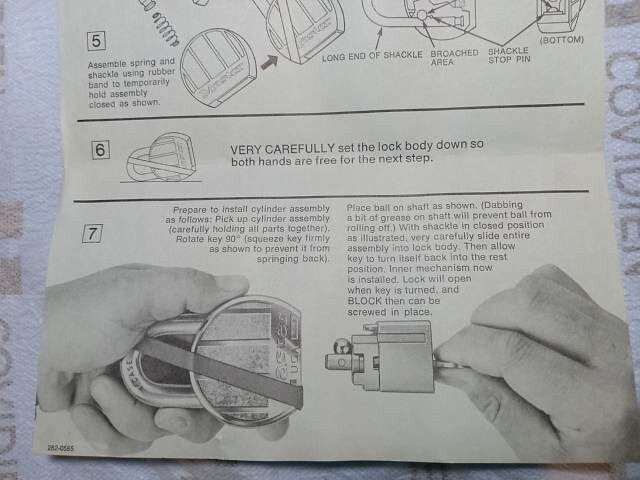 Vintage Master Lock Round Padlock Service Kit