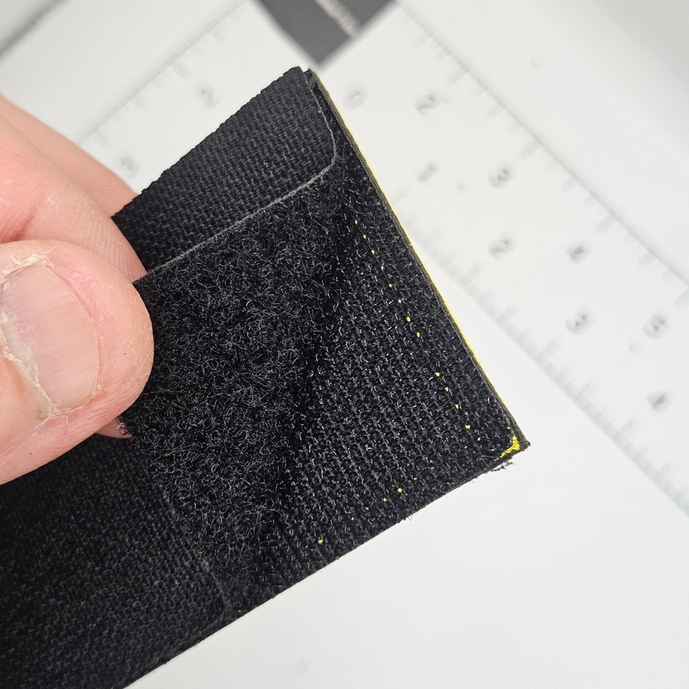 American Flag Patch Yellow Border Embroidered Hook and Loop Tactical 3x2 Inch