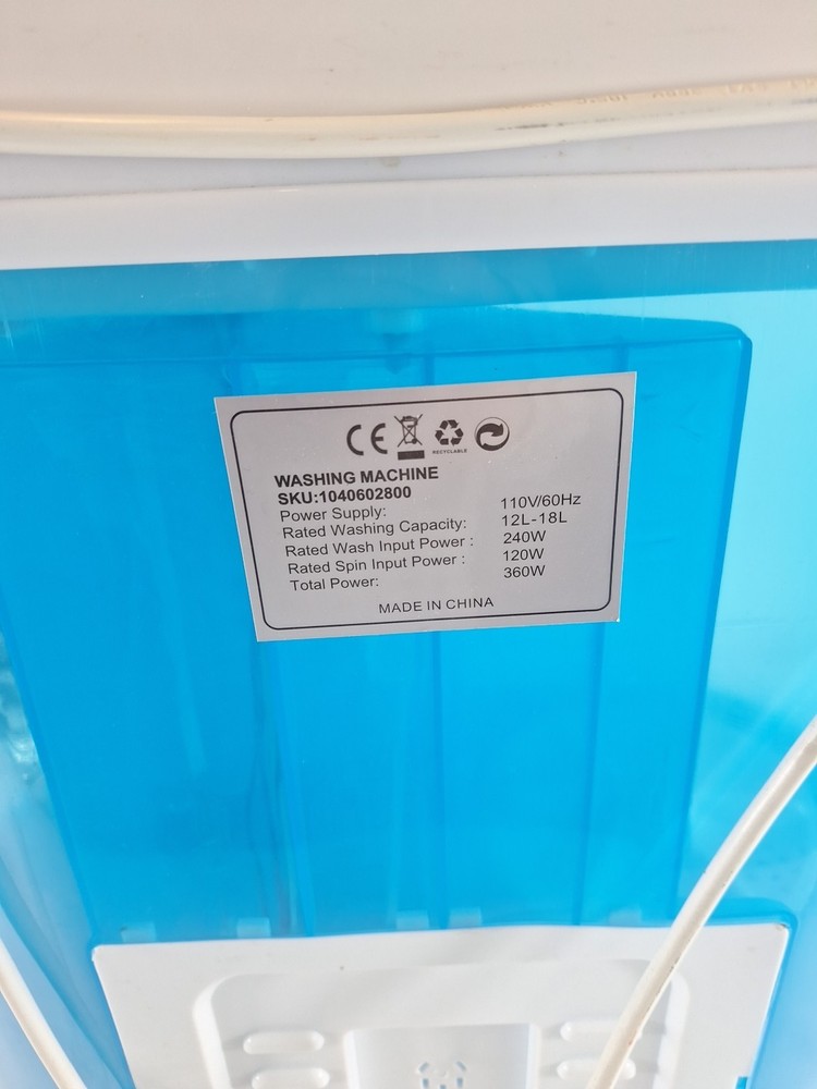 KUPPET Lightweight Compact Tub Portable Mini Top Loading Washing & Spin Machine