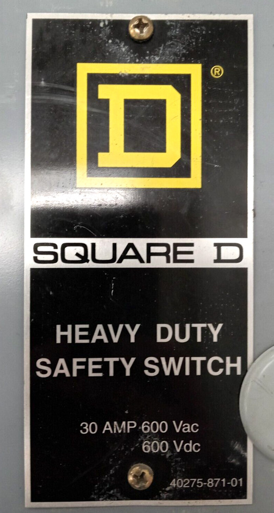 SQUARE D HU3612AWKVWEI2ZB2BA2 HEAVY DUTY SAFETY SWITCH
