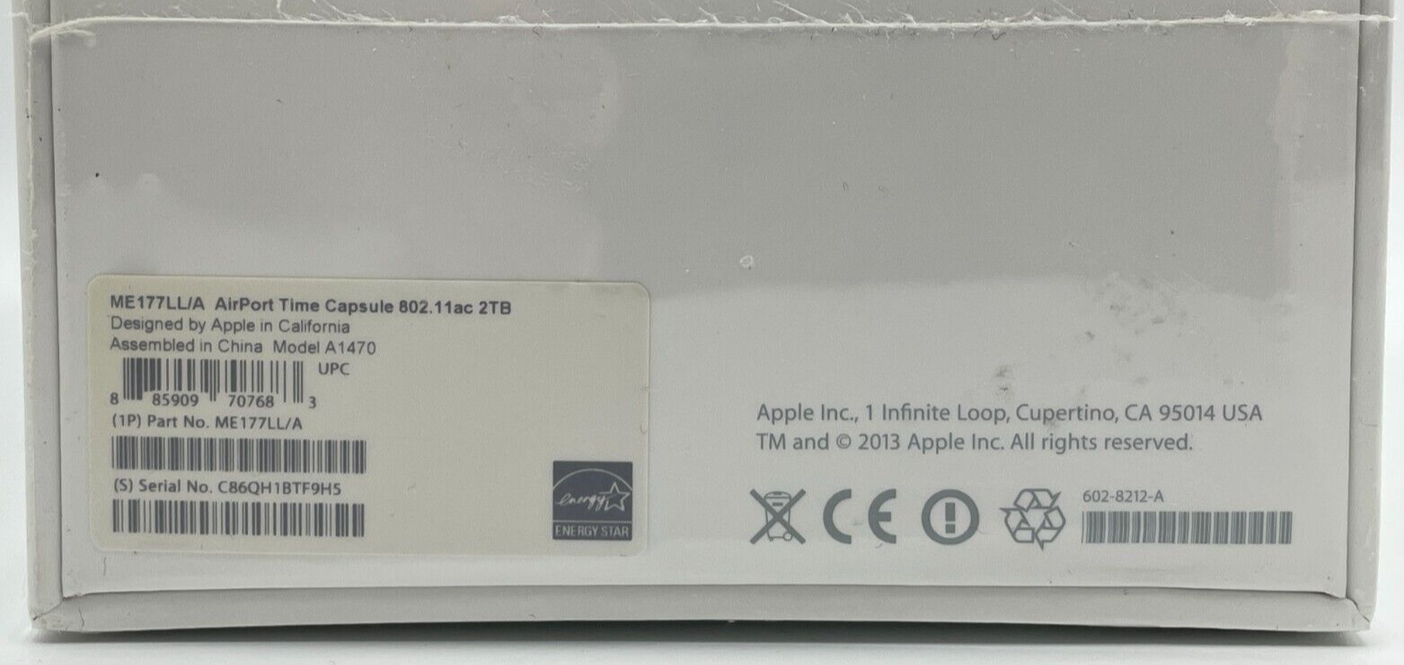 Apple AirPort Time Capsule 2TB External Hard Drive A1470 Factory Sealed