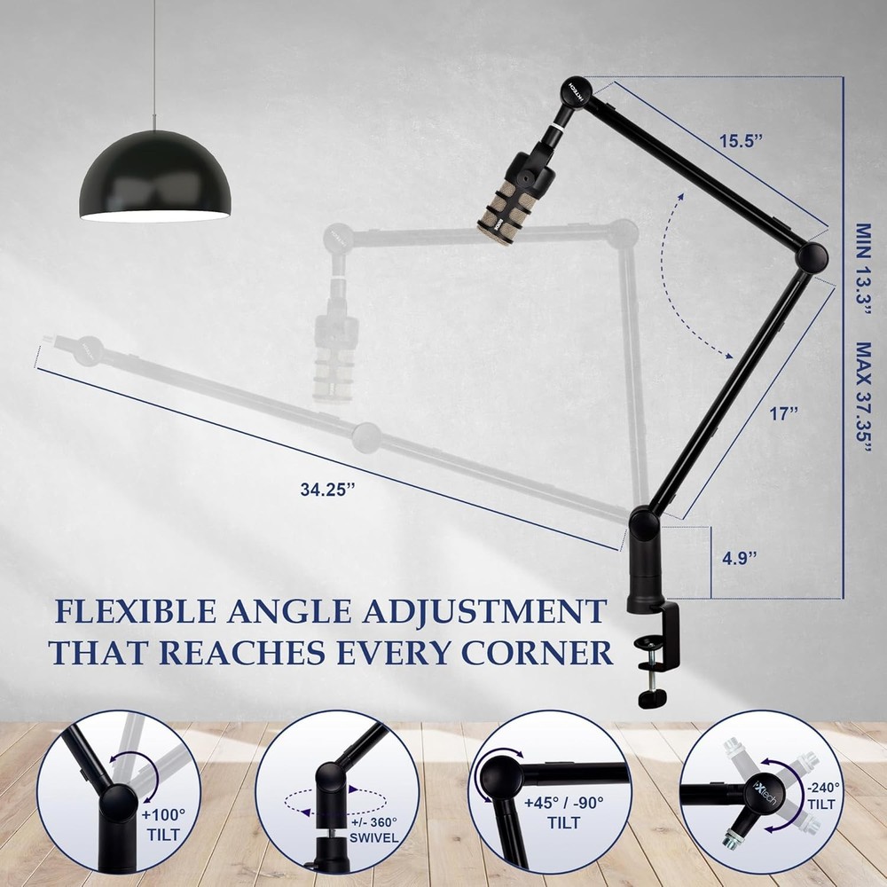 Adjustable Microphone Boom Arm Stand