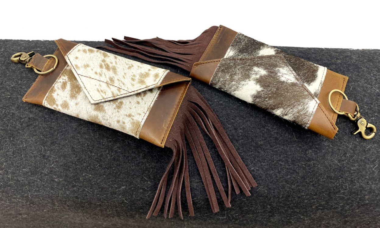 Showman Hair-On Cowhide Phone Holder