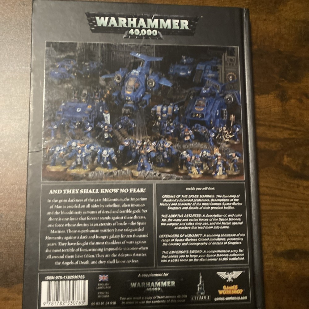 Warhammer 40K Codex: Space Marines 6th Edition Hardcover (2012)