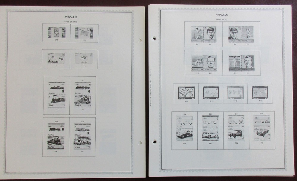 Tuvalu: Clean Set of Unused Minkus Supreme Global Pages to 1989