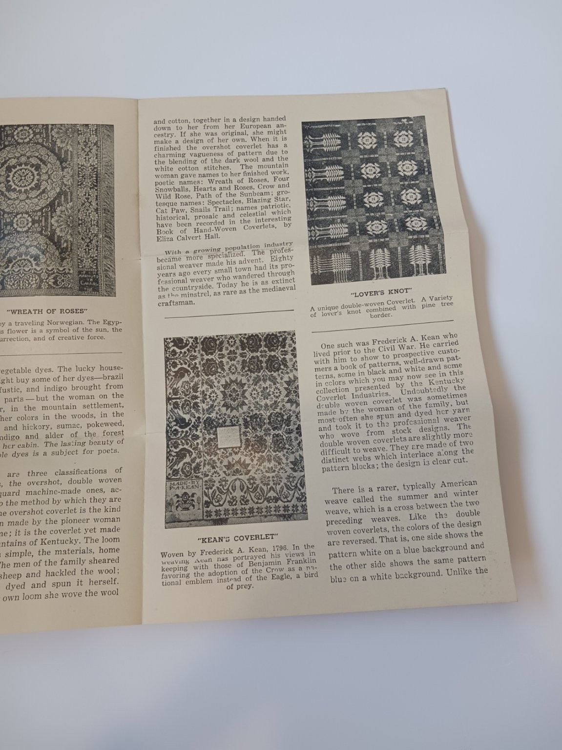 1930s Miller Bros Chattanooga Early American Coverlet Exhibit Invitation Tn