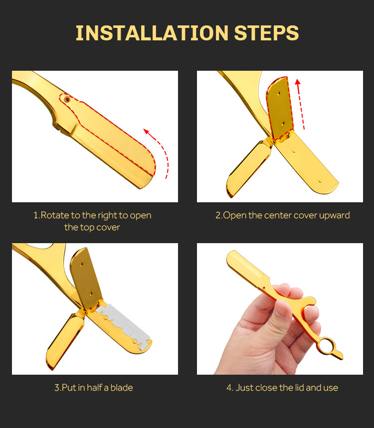 Back Katana Straight Barber Razor