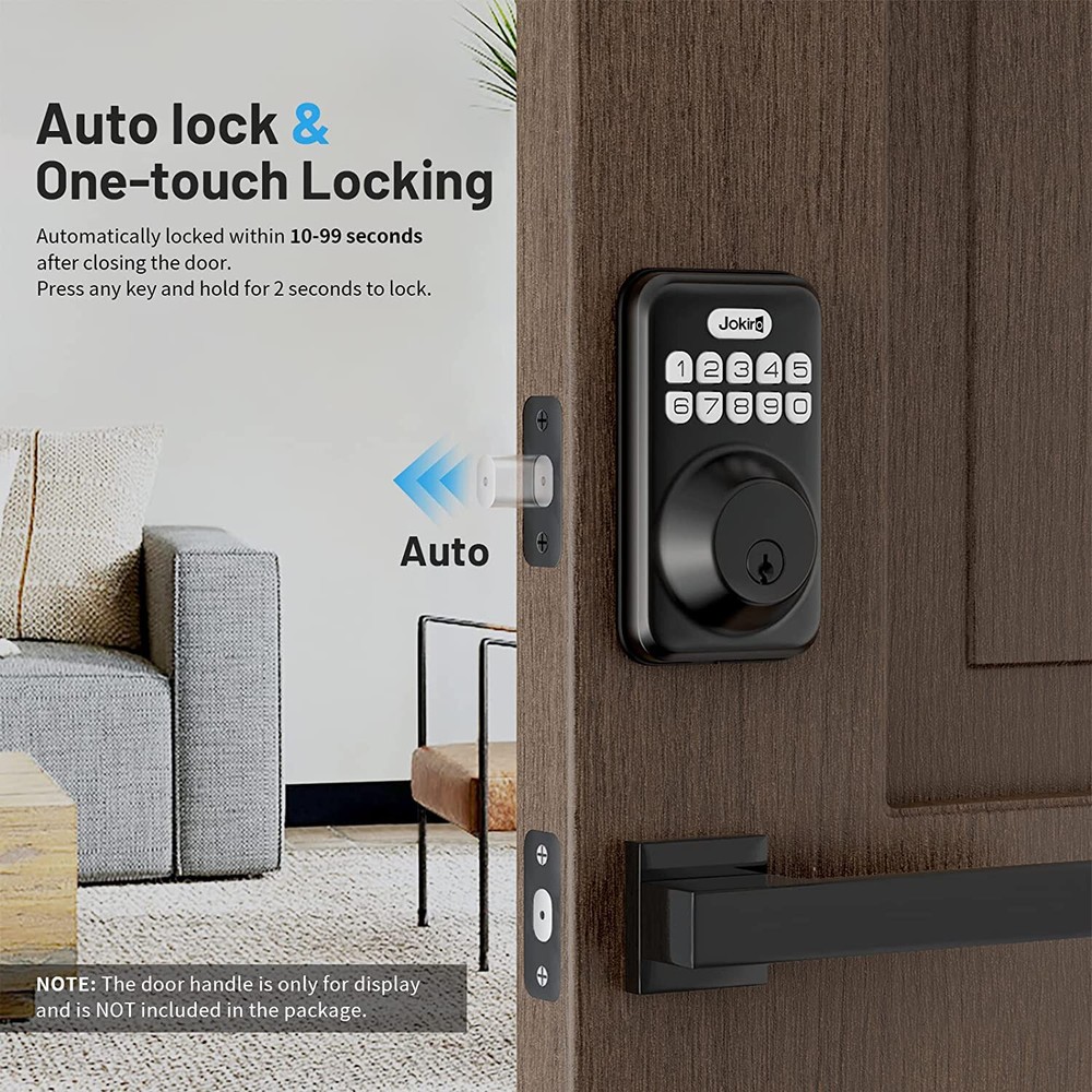 Smart Lock Keypad Deadbolt Auto Lock, 20 Codes, Anti-Peep, Guest Code, WiFi, App