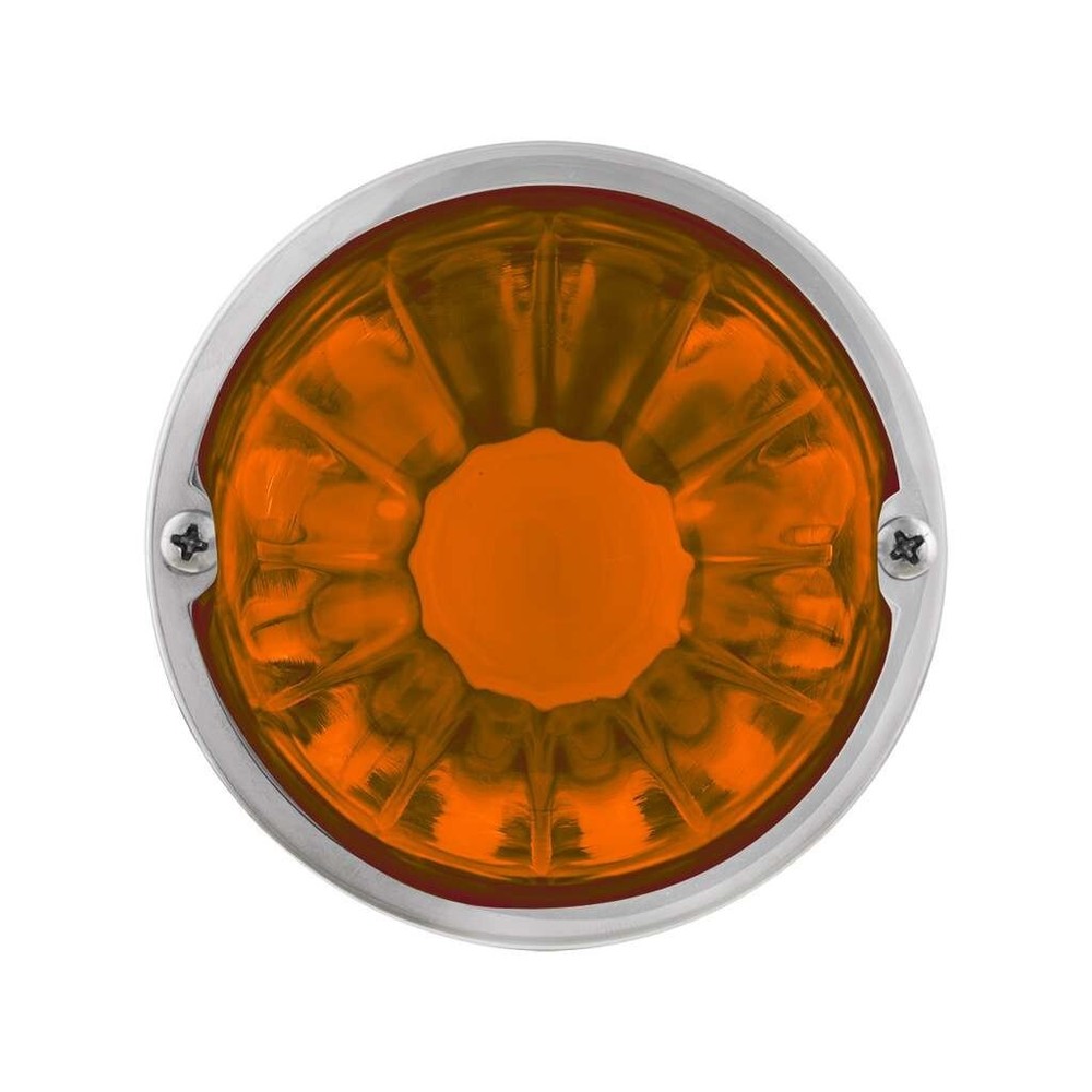 Dual Function LED Glass Watermelon Flush Mount Kit - Amber