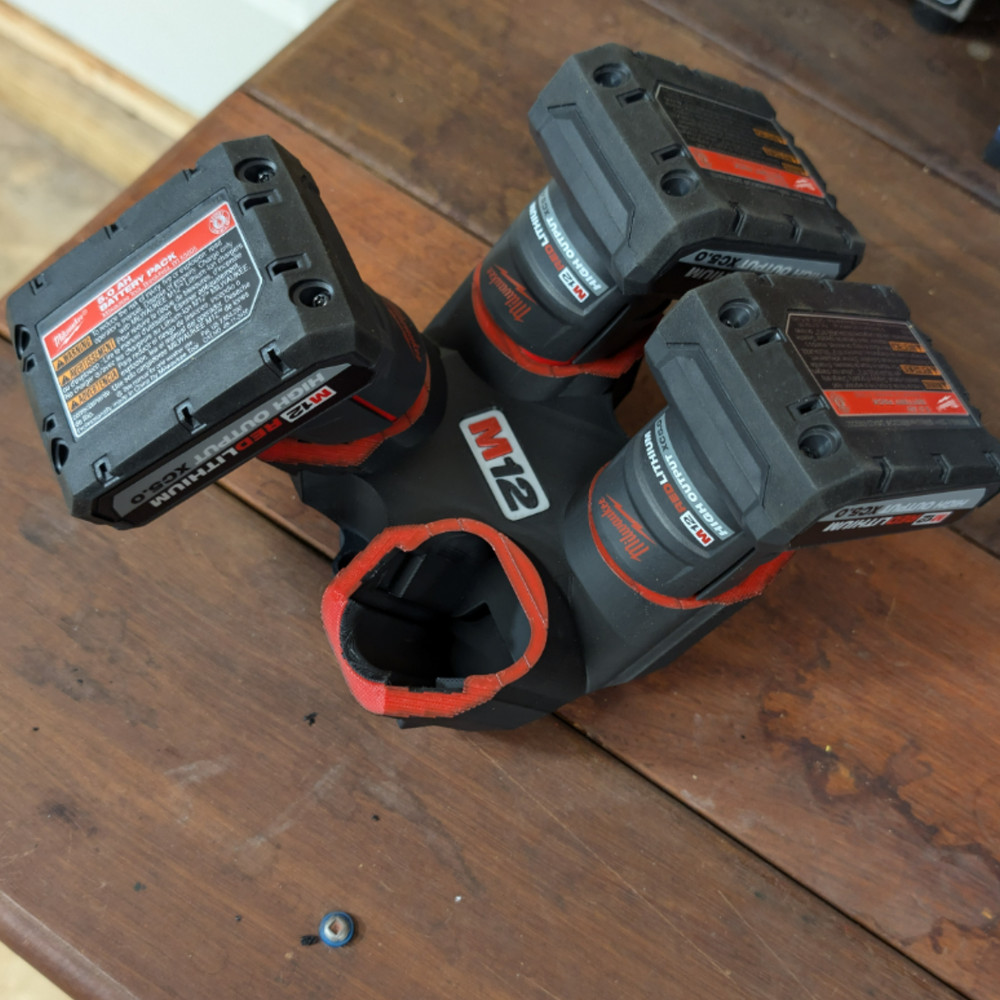Milwaukee M12 4× Battery Wall Mount – Compact, Clean & Built Tough 🇦🇺
