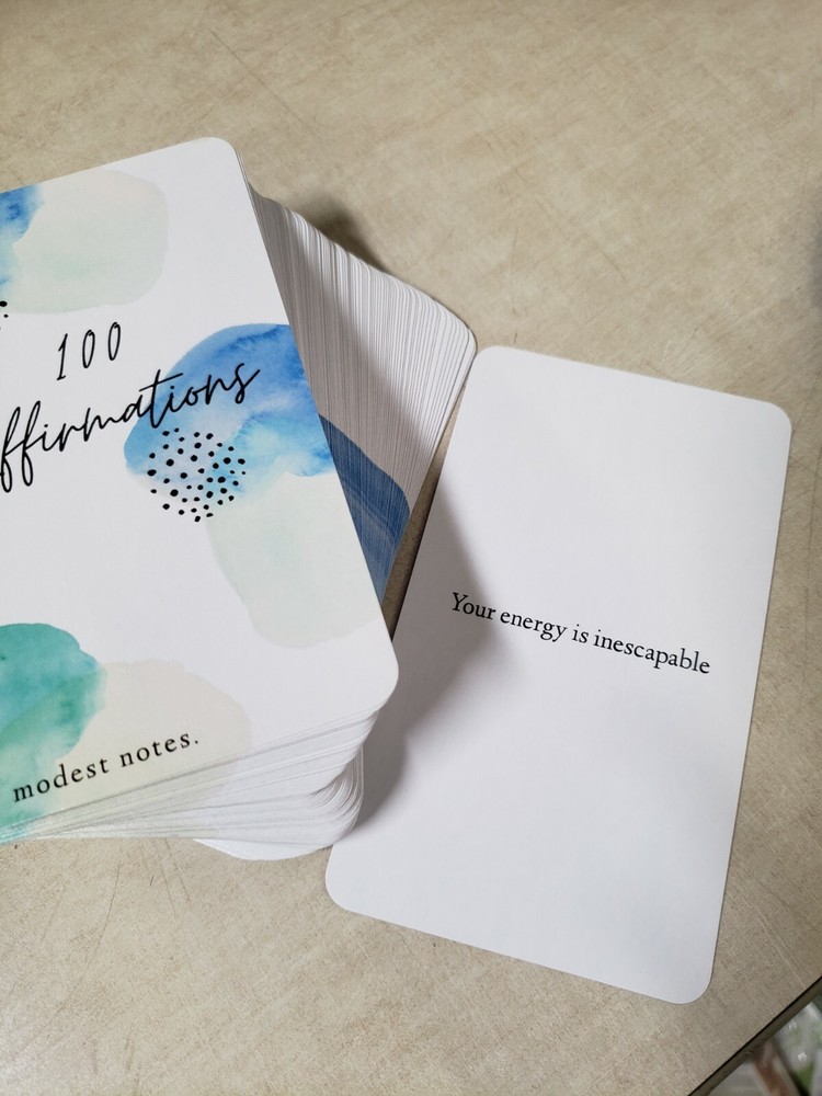 100 Affirmations Modest Notes Water Color Set