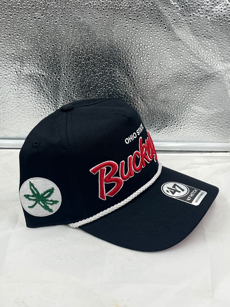 Ohio State Buckeyes NCAA '47 Brand Black Hitch Script Adjustable Snapback Hat