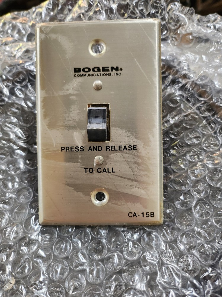 Bogen Communications CA-15B In-Wall Push Button Emergency Call Switch Intercom