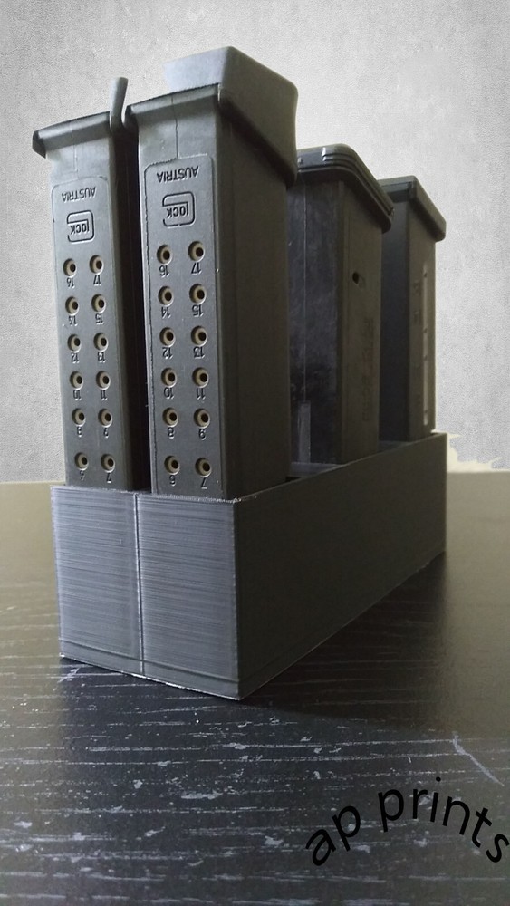 Glock magazine Storage 6 mag night stand bed side gun range range accessory