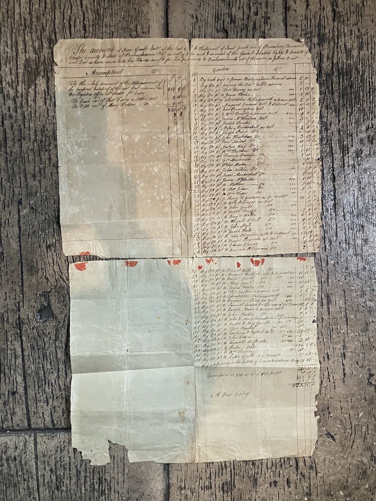 1777 - LEGAL DOCUMENT - "Last Will & Treatment" - SAMUEL GRUBB of Pennsbury, PA