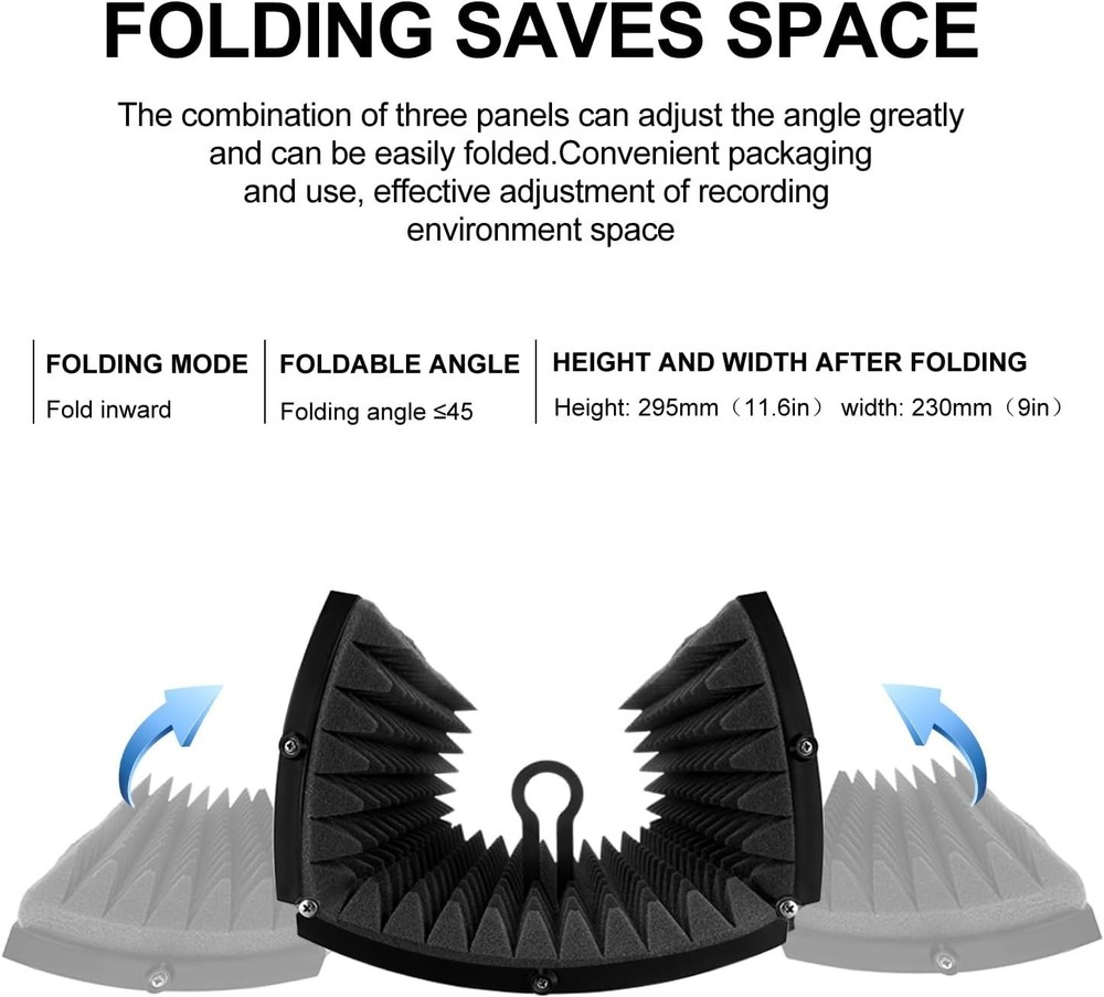 Professional Studio Isolation Shield with Adjustable Design for Clear Recordings