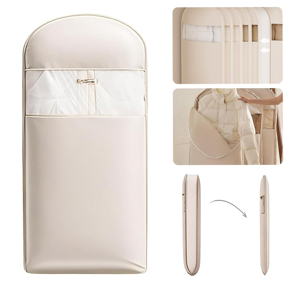 Space Saving Hanging Garment Bag with Self Compression Zipper,Space Saving Ha...