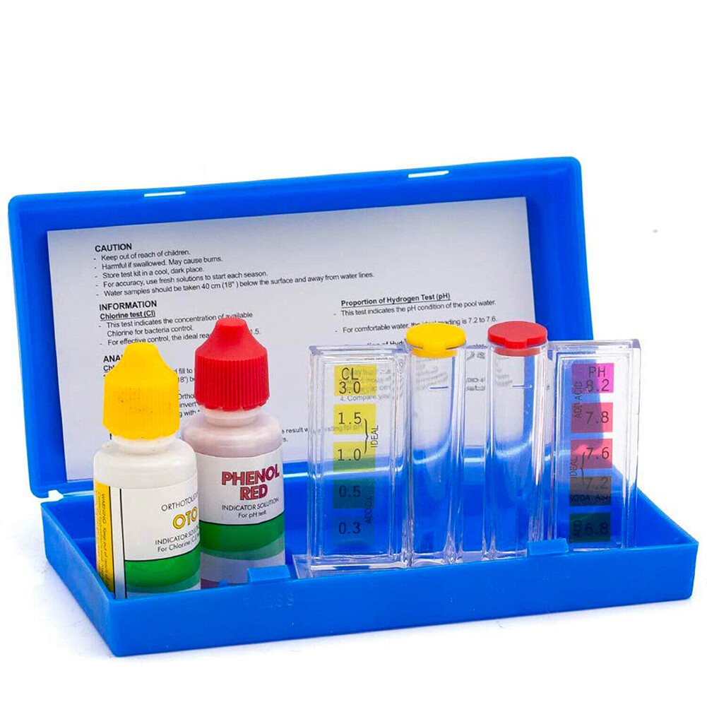 US 1-2 Pack Essential Ph & Chlorine Levels Swimming Pool Spa Water Test Kit