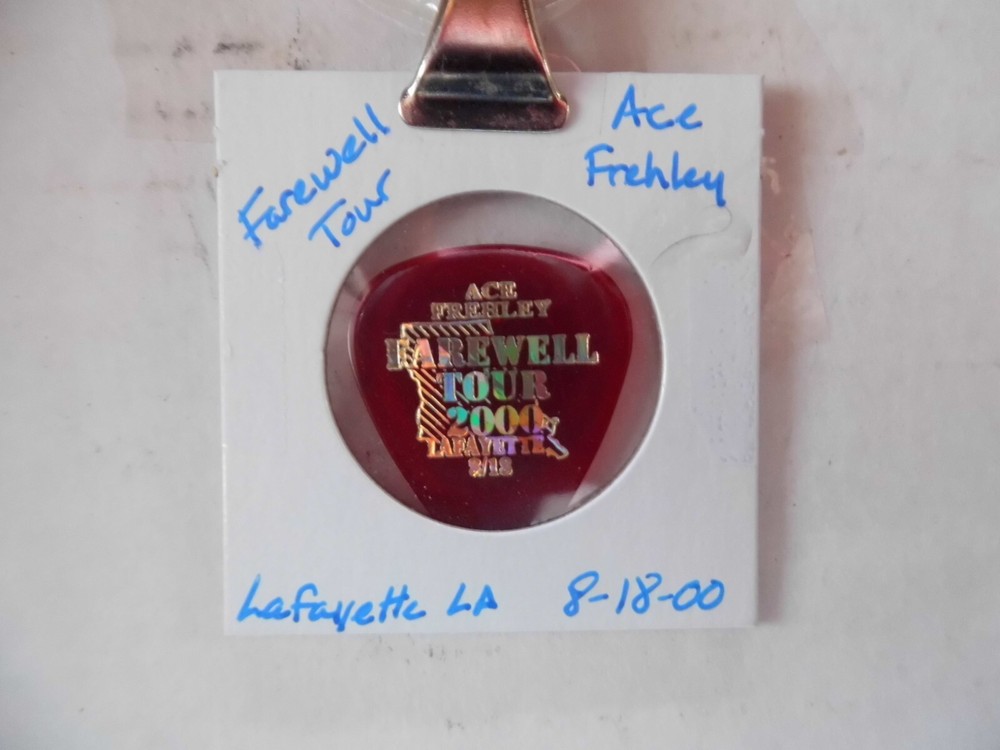 KISS "ACE FRAHLEY"~FAREWELL TOUR GUITAR PICK~8/18/00 (7/13)